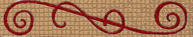 Immagine di una cornice con motivo ornamentale rosso