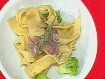 Maltagliati battuti a coltello con ragù di cinghiale&sbquo;  broccoli  e lardo