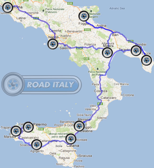 Rai Uno Road Italy - Le tappe di Road Italy 2013