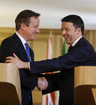 Renzi-Cameron:"duello"Italia-Inghilterra