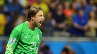 Mondiali, la gioia del portiere olandese