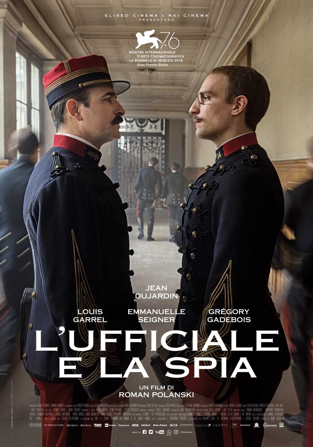 Locandina del film 'L'ufficiale e la spia", versione italiana di 'J'accuse' di Roman Polanski