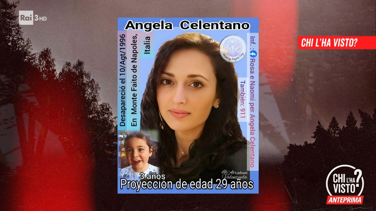 Nuova pista in Sud America per Angela Celentano, atteso il test Dna - Chi l'ha visto 15/02/2023