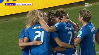 Calcio, Qualificazioni Europei femminili 2025 - Gol di Bonfantini, Italia - Paesi Bassi 2-0 - 05 04 2024 - RaiPlay
