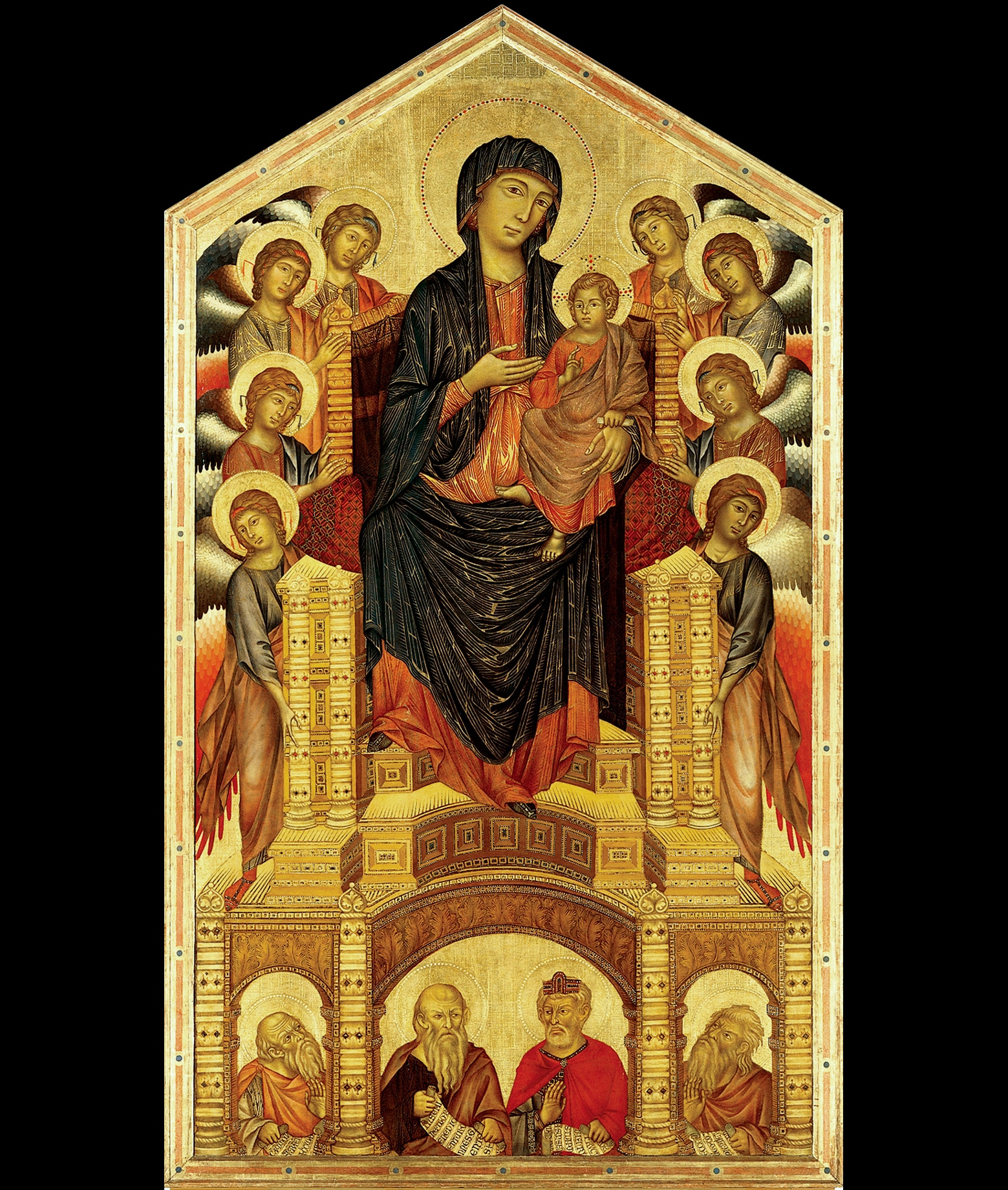 Madonna in trono con angeli e santi