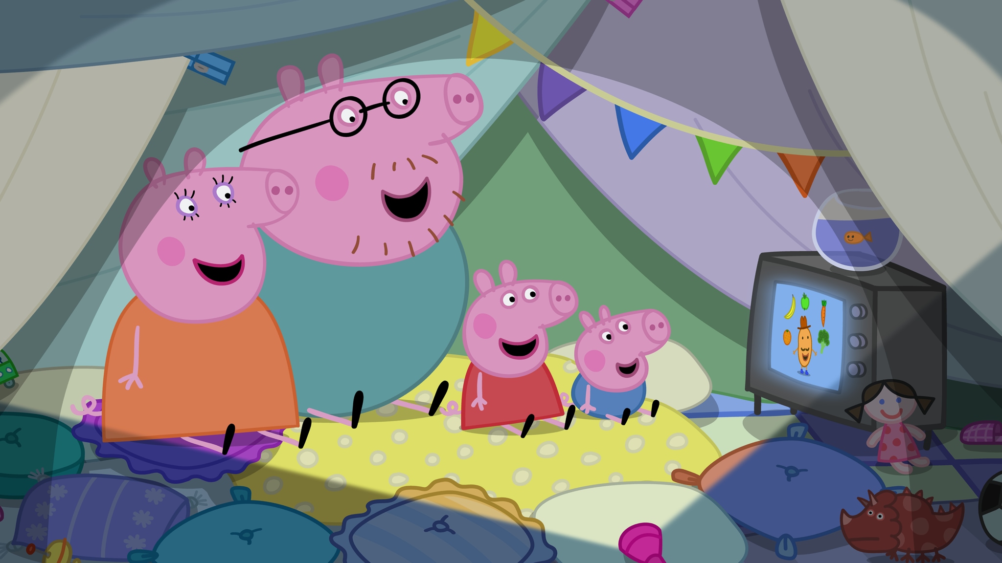 Rai Yoyo Peppa Pig - S10E44 - Cushion Den - Versione inglese con commento in italiano