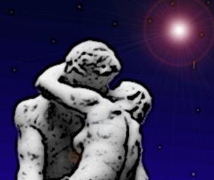 Particolare della parte superiore della statua.