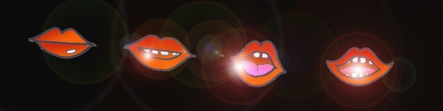 Immagine di bocche  (Per leggerne la descrizione proseguire nel link) Si vede una serie di labbra rosse su sfondo nero