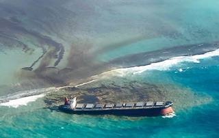 Disastro ambientale a Mauritius, i danni della petroliera incagliata - Photogallery - Rai News